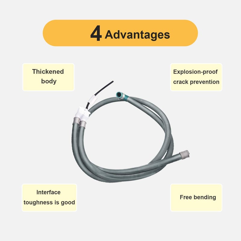 L Continue 5215ER2002G Washing Machine Drain Hose Assembly, Replacement for LG and Kenmore AEM73773301, 5215ER2002Q, 1268108, 5215ER2002E, 5215ER2002N, 5215ER2002S, AH3527325, EA3527325, PS3527325, B00AH5ZAW6. - Image 4